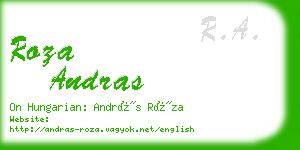 roza andras business card